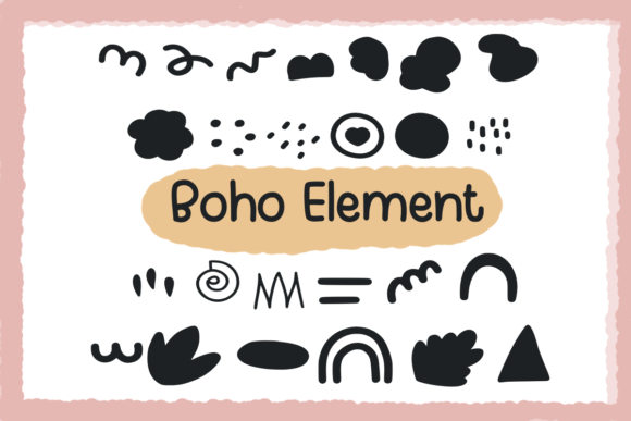 Boho Element: A Cute Font for Creative Projects