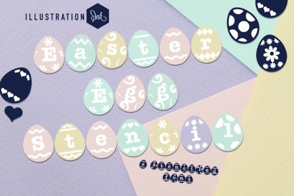 Easter Egg Stencil Font