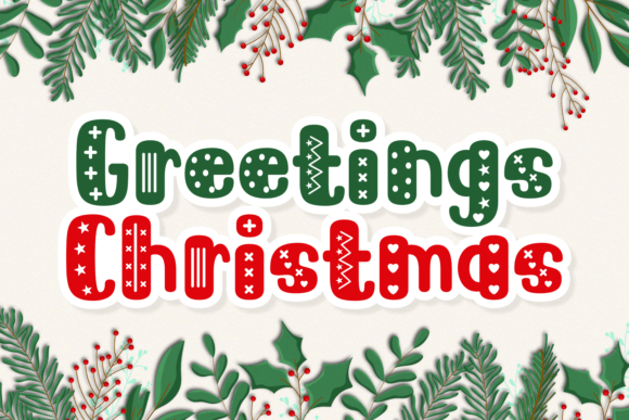 Greetings Christmas Font for Festive Branding