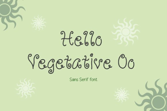 Hello Vegetative Oo Font