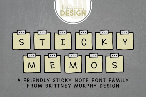 Sticky Memos: A Cute Font for Business Branding