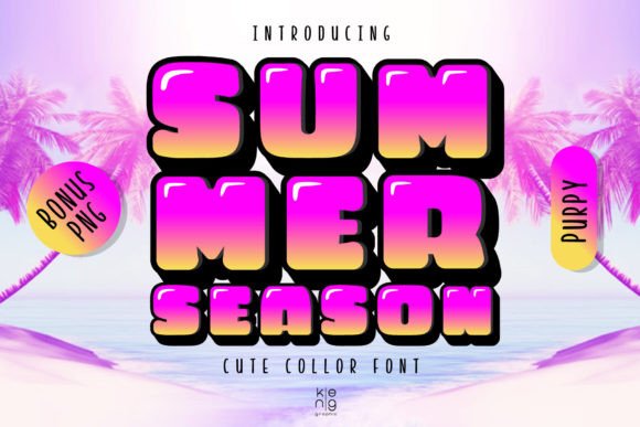 Summer Season Purpy: A Color Font with a Pop