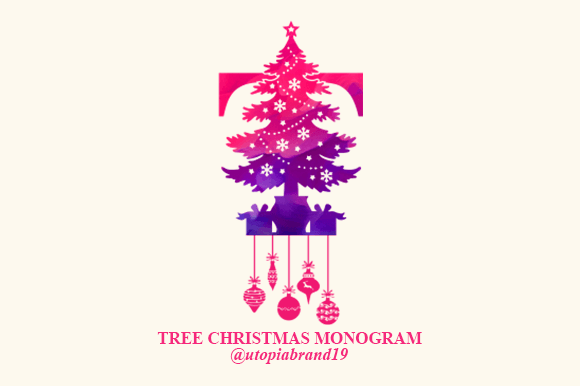 Tree Christmas Monogram Font